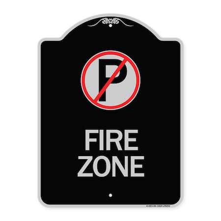 Signmission No Parking Symbol Heavy-Gauge Aluminum Architectural Sign, 24" x 18", BS-1824-24653 A-DES-BS-1824-24653